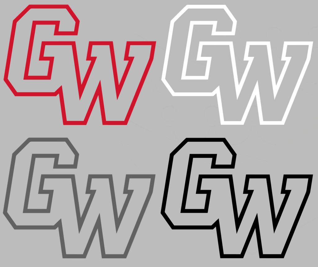Gardner Webb Bulldogs GW Logo Premium DieCut Vinyl Decal PICK COLOR & SIZE
