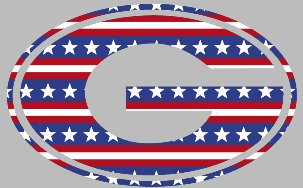 Grambling State Tigers Team Logo Stars & Stripes USA American Flag Vinyl Decal PICK SIZE