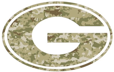Grambling State Tigers Team Logo Salute to Service Camouflage Camo Vinyl Decal PICK SIZE