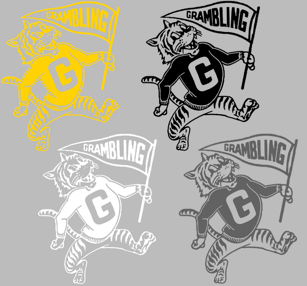 Grambling State Tigers Retro Throwback Logo Premium DieCut Vinyl Decal PICK COLOR & SIZE