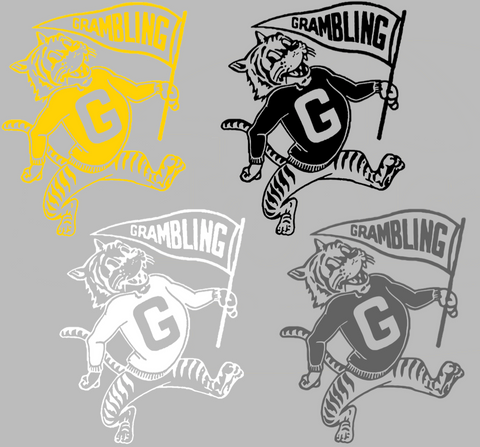Grambling State Tigers Retro Throwback Logo Premium DieCut Vinyl Decal PICK COLOR & SIZE