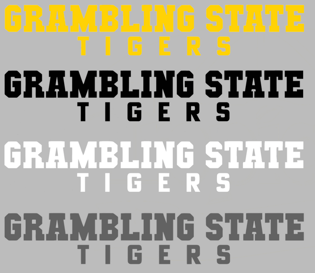 Grambling State Tigers Team Name Logo Premium DieCut Vinyl Decal PICK COLOR & SIZE