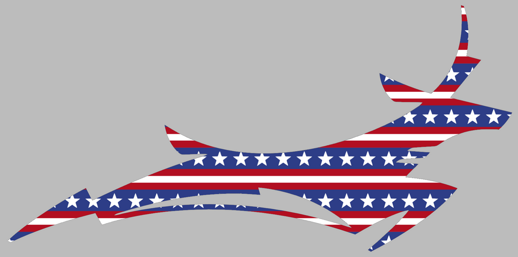 Grand Canyon Antelopes Mascot Logo Stars & Stripes USA American Flag Vinyl Decal PICK SIZE