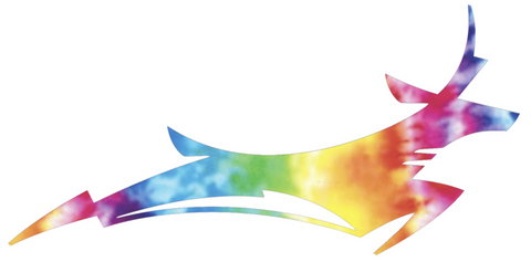 Grand Canyon Antelopes Mascot Logo Crucial Catch Cancer Tie Dye Vinyl Decal PICK SIZE