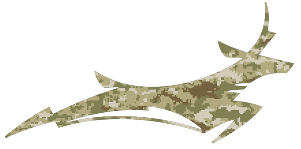 Grand Canyon Antelopes Mascot Logo Salute to Service Camouflage Camo Vinyl Decal PICK SIZE