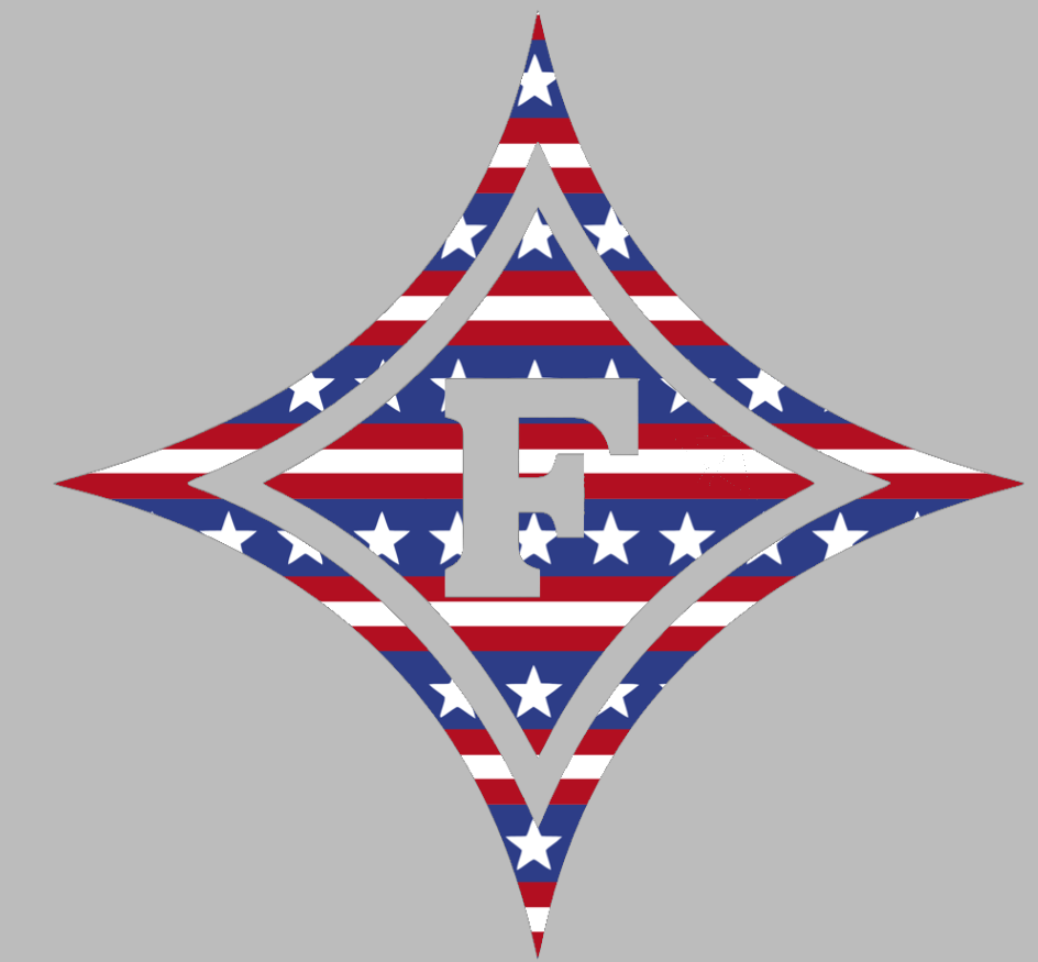 Furman Paladins Team Logo Stars & Stripes USA American Flag Vinyl Decal PICK SIZE