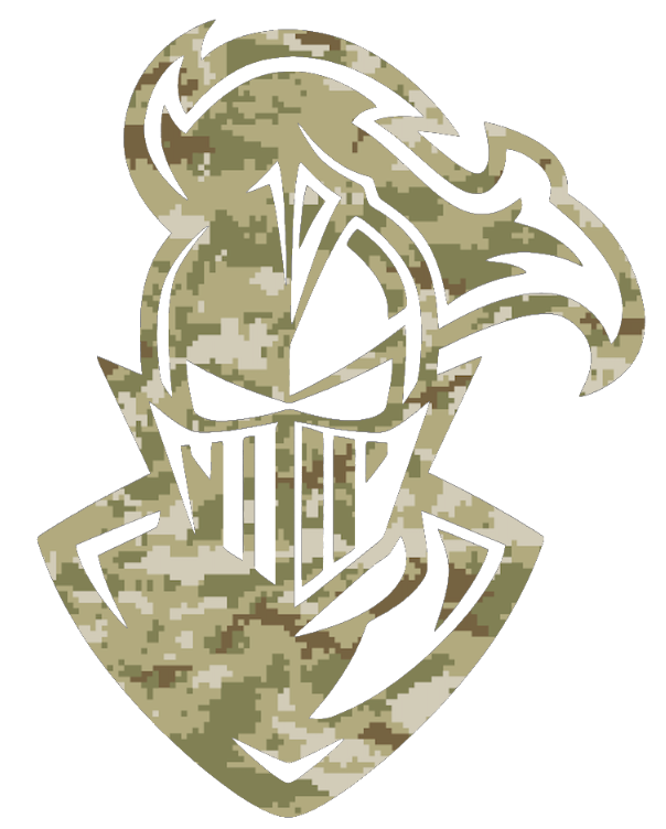 Furman Paladins Mascot Logo Salute to Service Camouflage Camo Vinyl Decal PICK SIZE