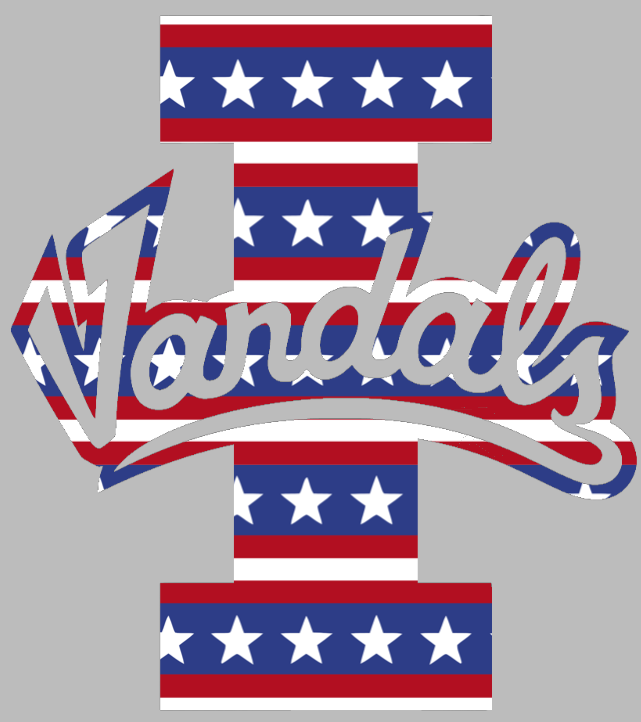 Idaho Vandals Team Logo Stars & Stripes USA American Flag Vinyl Decal PICK SIZE