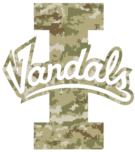 Idaho Vandals Team Logo Salute to Service Camouflage Camo Vinyl Decal PICK SIZE