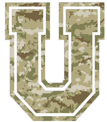 Union Dutchmen Team Logo Salute to Service Camouflage Camo Vinyl Decal PICK SIZE