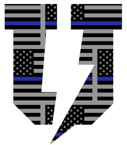 Union Dutchmen Alternate Logo Thin Blue Line American Flag Premium DieCut Vinyl Decal PICK SIZE