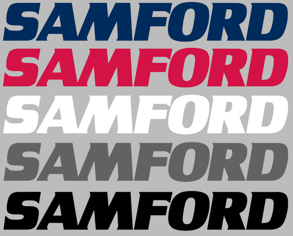 Samford Bulldogs Team Name Logo Premium DieCut Vinyl Decal PICK COLOR & SIZE