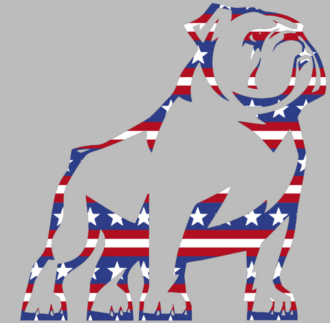 Samford Bulldogs Team Logo Stars & Stripes USA American Flag Vinyl Decal PICK SIZE