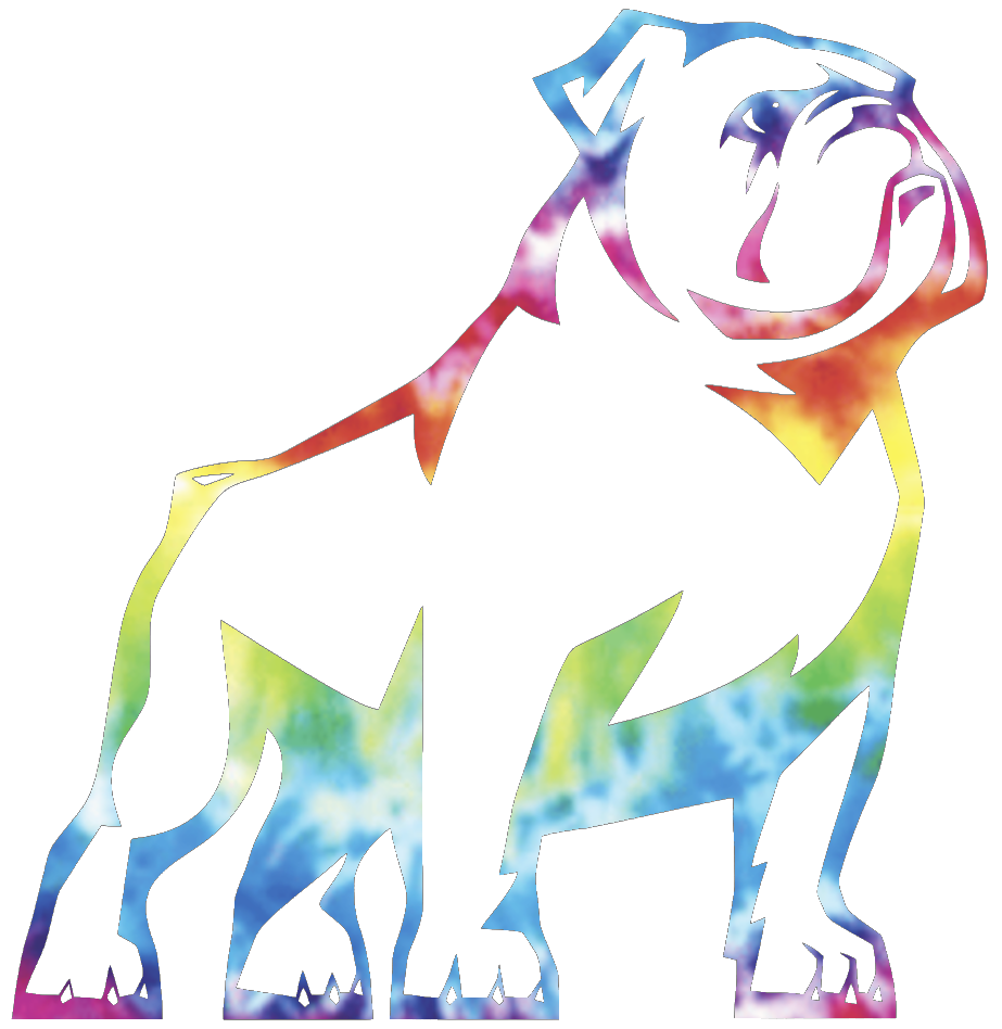 Samford Bulldogs Team Logo Crucial Catch Cancer Tie Dye Vinyl Decal PICK SIZE