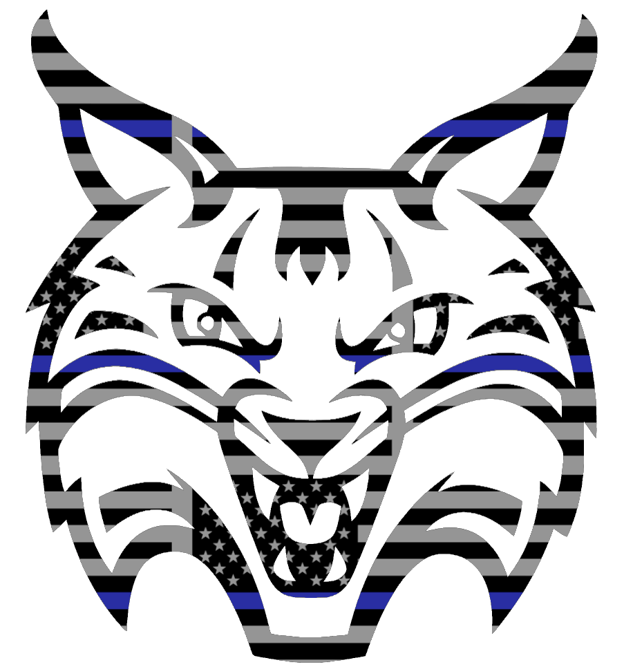 Quinnipiac Bobcats Team Logo Thin Blue Line American Flag Premium DieCut Vinyl Decal PICK SIZE