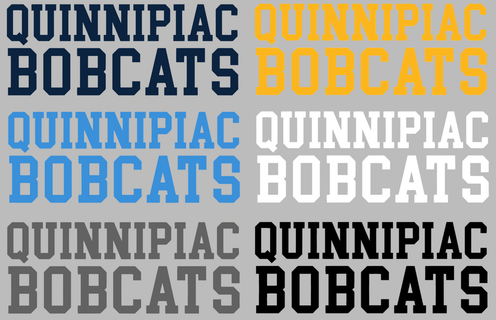 Quinnipiac Bobcats Team Name Logo Premium DieCut Vinyl Decal PICK COLOR & SIZE