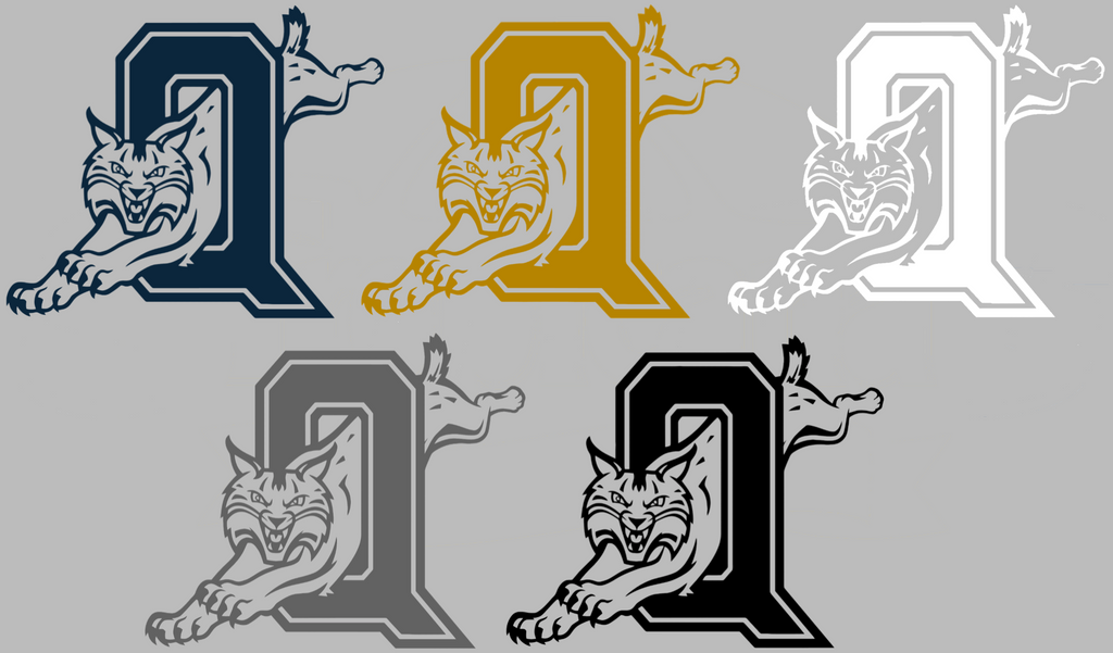 Quinnipiac Bobcats Retro Throwback Logo Premium DieCut Vinyl Decal PICK COLOR & SIZE