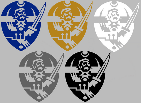 Hampton Pirates Retro Throwback Logo Premium DieCut Vinyl Decal PICK COLOR & SIZE