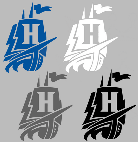 Hampton Pirates Pirate Ship Logo Premium DieCut Vinyl Decal PICK COLOR & SIZE
