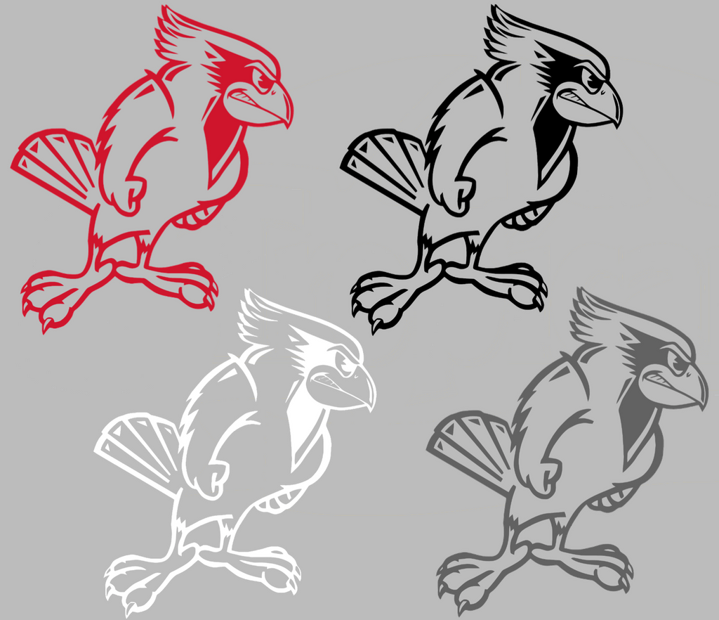 Illinois State Redbirds Alternate Logo Premium DieCut Vinyl Decal PICK COLOR & SIZE
