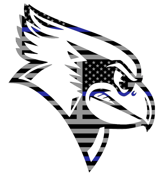 Illinois State Redbirds Team Logo Thin Blue Line American Flag Premium DieCut Vinyl Decal PICK SIZE