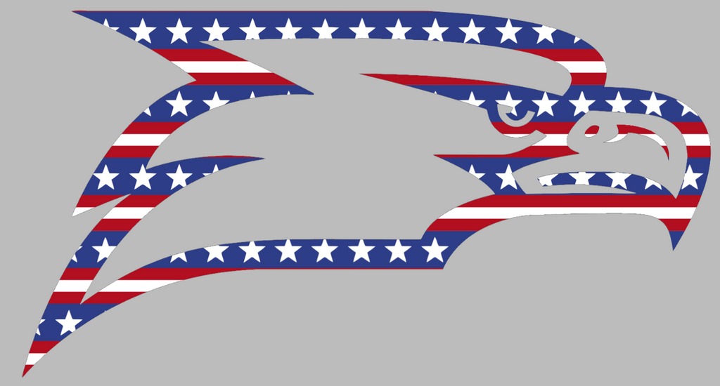 Georgia Southern Eagles Team Logo Stars & Stripes USA American Flag Vinyl Decal PICK SIZE
