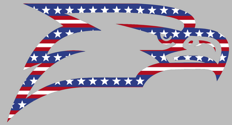 Georgia Southern Eagles Team Logo Stars & Stripes USA American Flag Vinyl Decal PICK SIZE