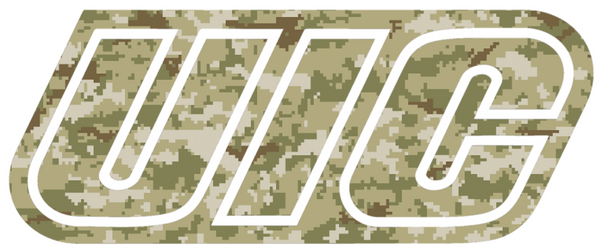 Illinois Chicago Flames Team Logo Salute to Service Camouflage Camo Vinyl Decal PICK SIZE