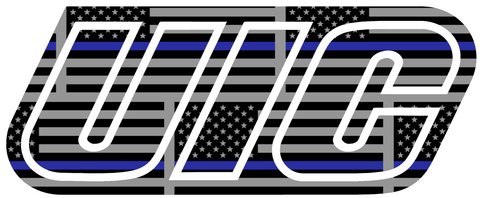 Illinois Chicago Flames Team Logo Thin Blue Line American Flag Premium DieCut Vinyl Decal PICK SIZE