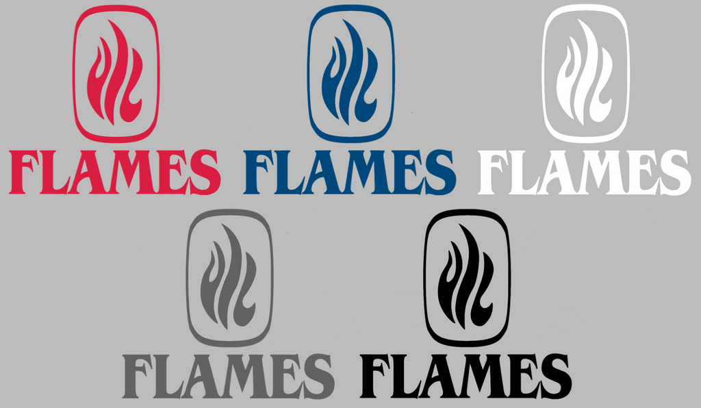 Illinois Chicago Flames Retro Throwback Logo Premium DieCut Vinyl Decal PICK COLOR & SIZE