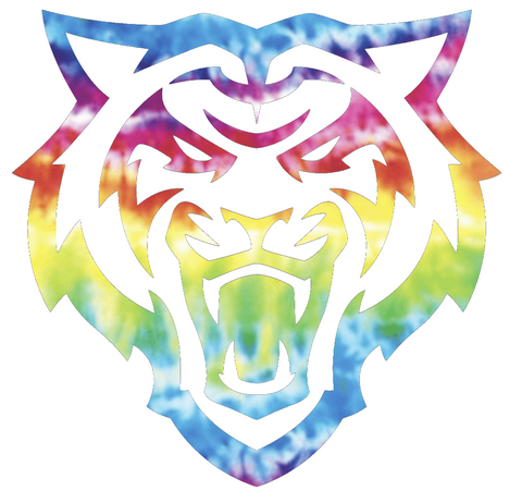 Idaho State Bengals Team Logo Crucial Catch Cancer Tie Dye Vinyl Decal PICK SIZE