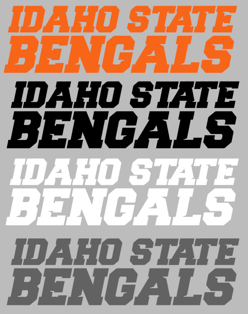 Idaho State Bengals Team Name Logo Premium DieCut Vinyl Decal PICK COLOR & SIZE