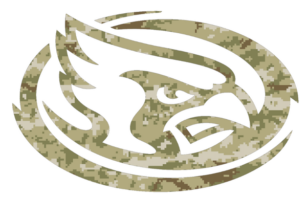 Iowa State Cyclones Mascot Logo Salute to Service Camouflage Camo Vinyl Decal PICK SIZE