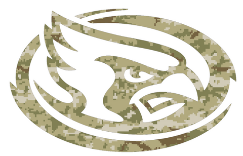 Iowa State Cyclones Mascot Logo Salute to Service Camouflage Camo Vinyl Decal PICK SIZE