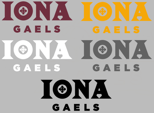 Iona Gaels Team Name Logo Premium DieCut Vinyl Decal PICK COLOR & SIZE
