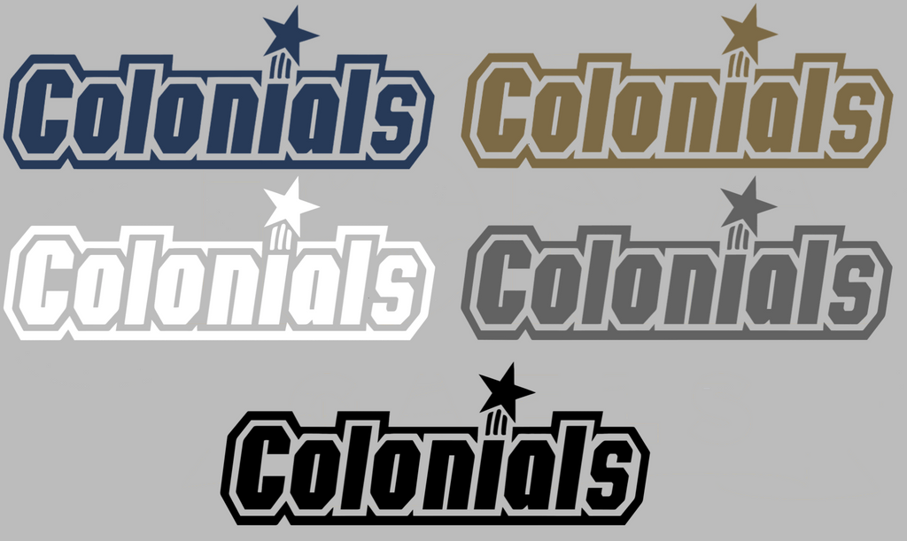 George Washington Colonials Retro Throwback Logo Premium DieCut Vinyl Decal PICK COLOR & SIZE