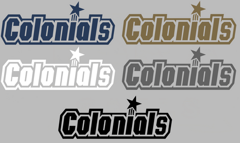 George Washington Colonials Retro Throwback Logo Premium DieCut Vinyl Decal PICK COLOR & SIZE
