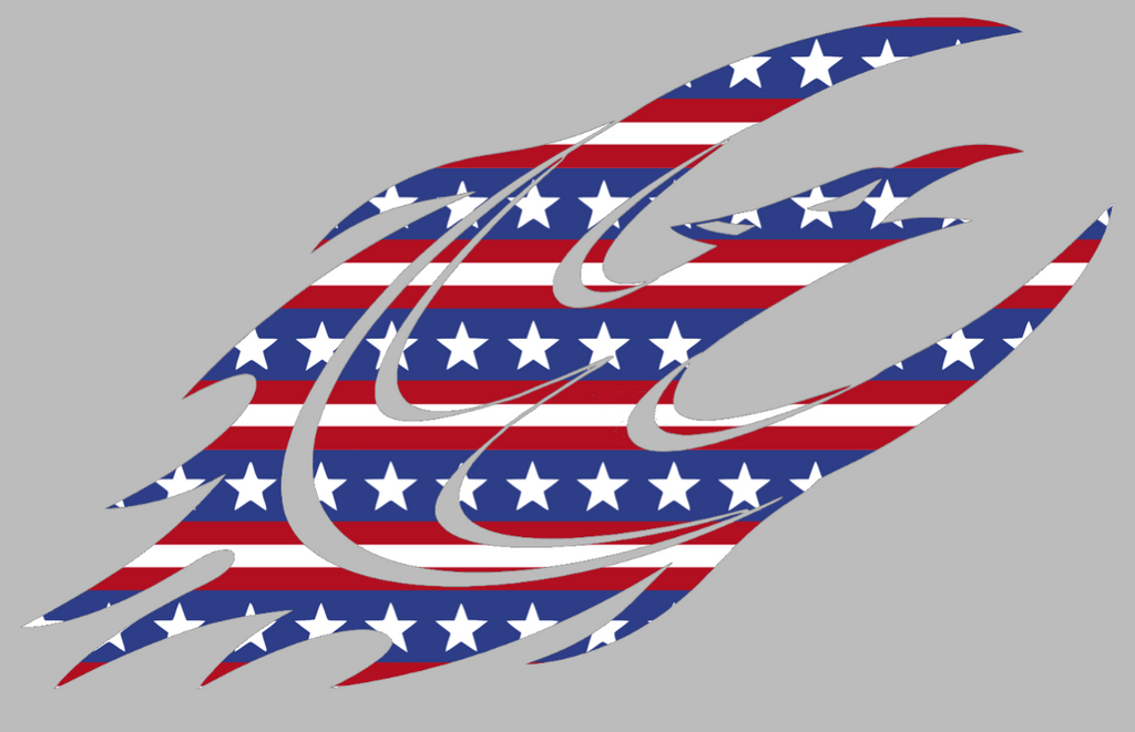 Elon Phoenix Team Logo Stars & Stripes USA American Flag Vinyl Decal PICK SIZE