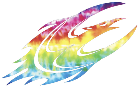 Elon Phoenix Team Logo Crucial Catch Cancer Tie Dye Vinyl Decal PICK SIZE