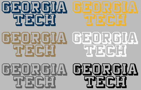Georgia Tech Yellow Jackets Retro Throwback Team Name Logo Premium DieCut Vinyl Decal PICK COLOR & SIZE