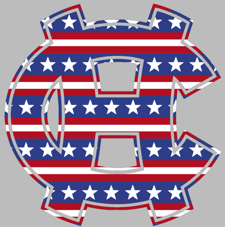 Holy Cross Crusaders HC Logo Stars & Stripes USA American Flag Vinyl Decal PICK SIZE