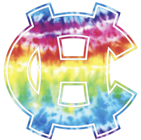 Holy Cross Crusaders HC Logo Crucial Catch Cancer Tie Dye Vinyl Decal PICK SIZE