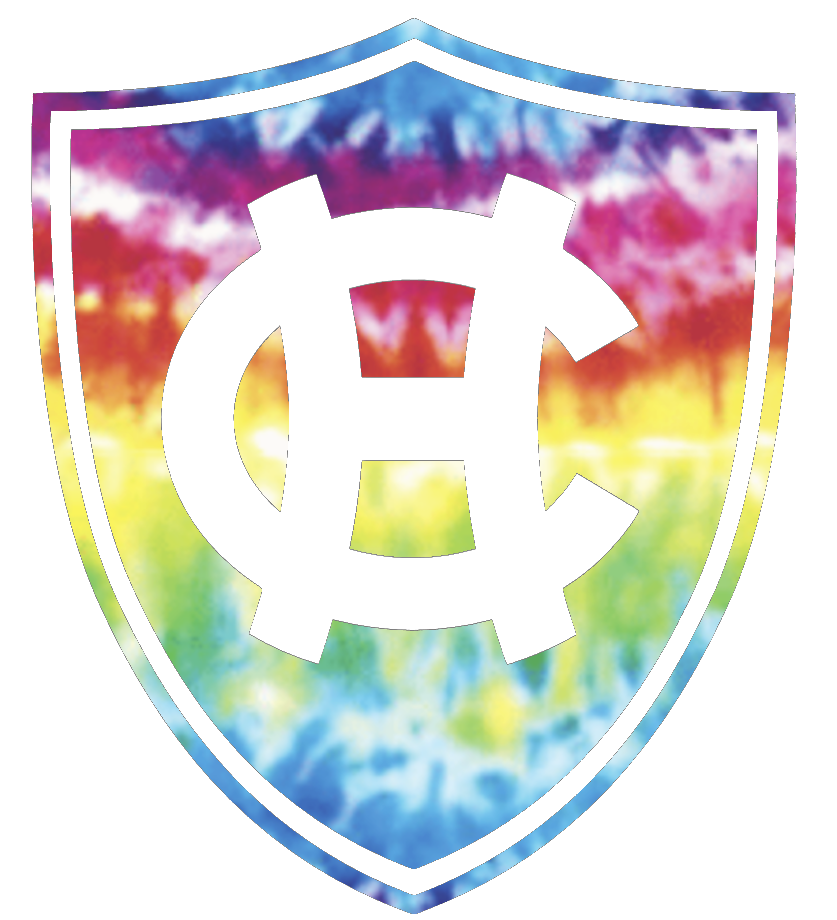 Holy Cross Crusaders Team Logo Crucial Catch Cancer Tie Dye Vinyl Decal PICK SIZE