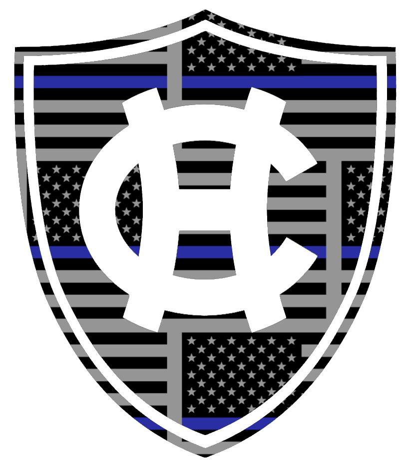 Holy Cross Crusaders Team Logo Thin Blue Line American Flag Premium DieCut Vinyl Decal PICK SIZE