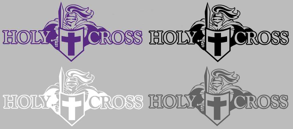 Holy Cross Crusaders Retro Throwback Logo Premium DieCut Vinyl Decal PICK COLOR & SIZE