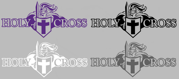 Holy Cross Crusaders Retro Throwback Logo Premium DieCut Vinyl Decal PICK COLOR & SIZE