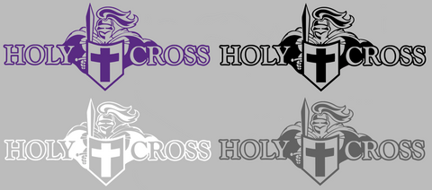 Holy Cross Crusaders Retro Throwback Logo Premium DieCut Vinyl Decal PICK COLOR & SIZE