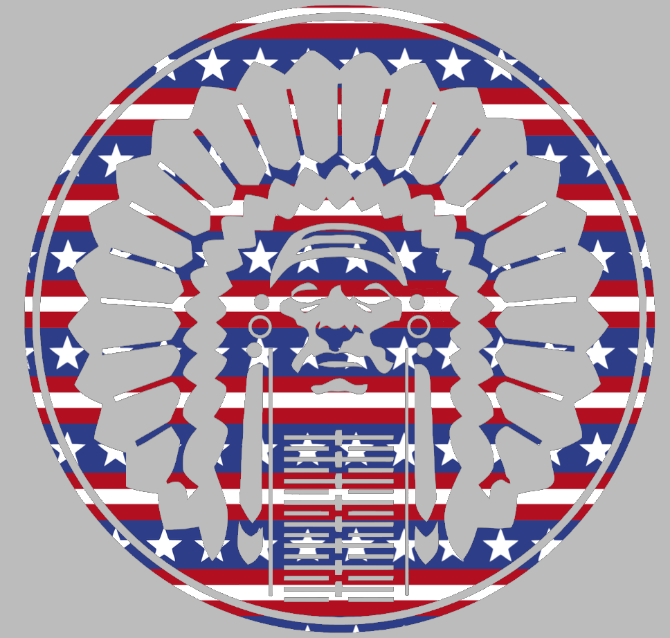 Illinois Fighting Illini Retro Throwback Logo Stars & Stripes USA American Flag Vinyl Decal PICK SIZE