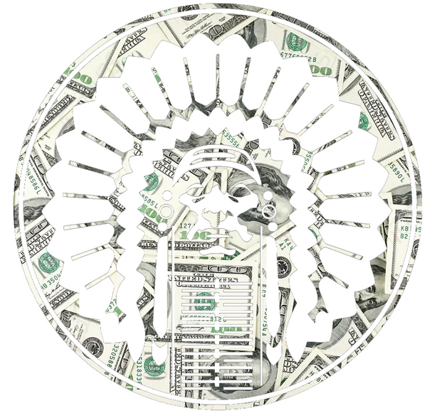Illinois Fighting Illini Retro Throwback Logo Money Print Premium DieCut Vinyl Decal PICK SIZE