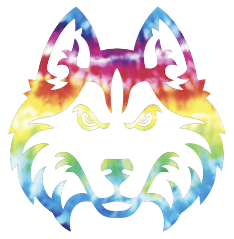 Houston Christian Huskies Team Logo Crucial Catch Cancer Tie Dye Vinyl Decal PICK SIZE